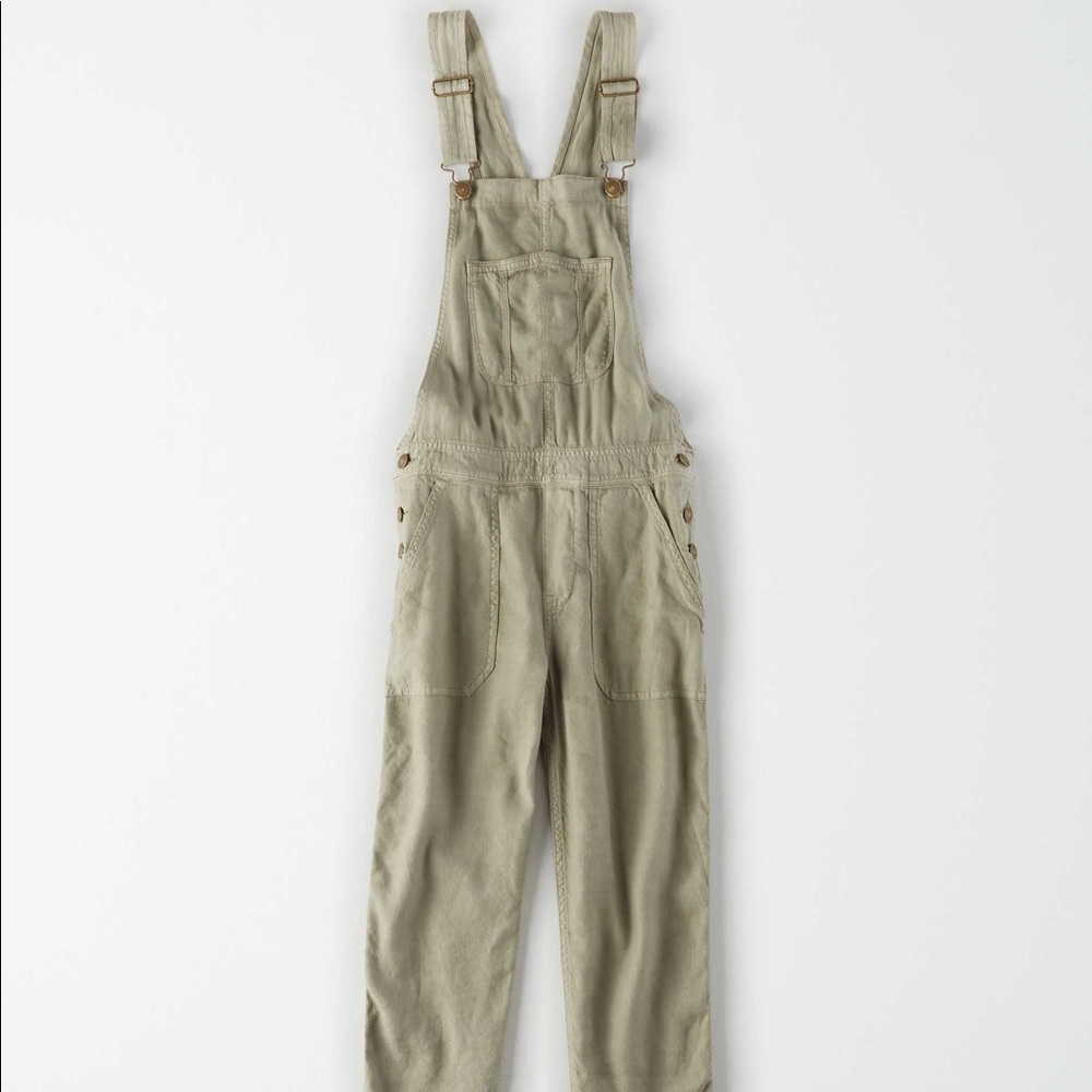 American Eagle Olive Overalls NWT Small
